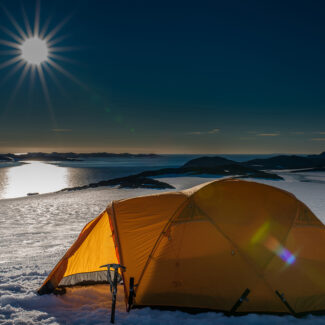 Tent on the snow